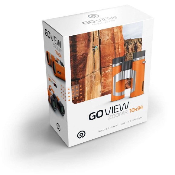 GoView Prismáticos ZOOMR 10x34, Sunset Orange
