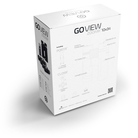 GoView Prismáticos ZOOMR 10x34, Phantom Black