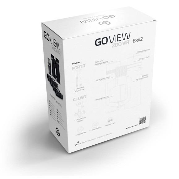 GoView Prismáticos ZOOMR 8x42, Phantom Black