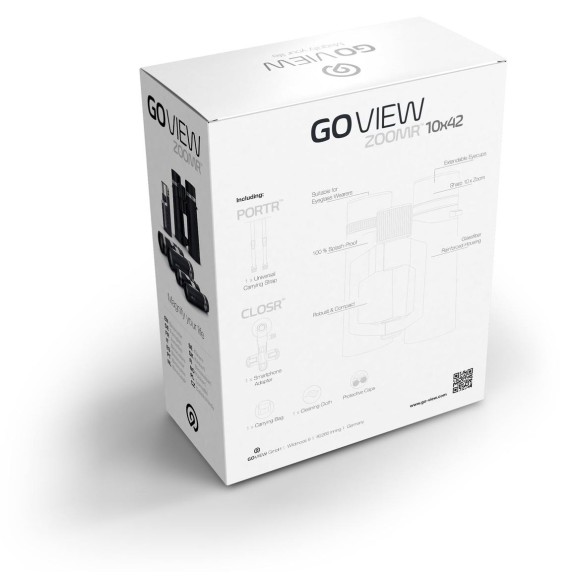 GoView Prismáticos ZOOMR 10x42, Phantom Black