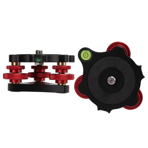 Base de nivelación Neewer LP64 entre trípode y rótula o montura Seestar