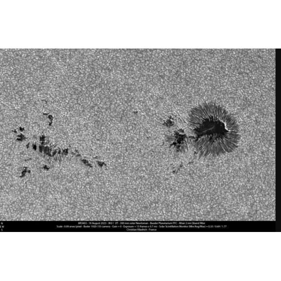 Filtro ALTAIR ASTRO de Contraste Solar Banda G 2nm - 1,25» 430,3nm