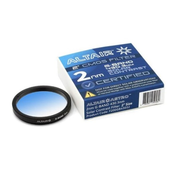 Filtro ALTAIR ASTRO F200GB43032 de Contraste Solar Banda G 2nm - 2» 430,3nm