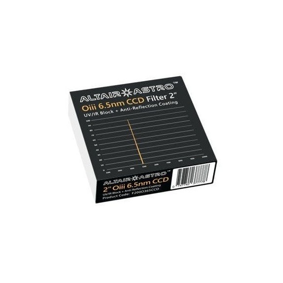 Filtro banda estrecha ALTAIR F200O365CCD  2" OIII de 6,5 nm