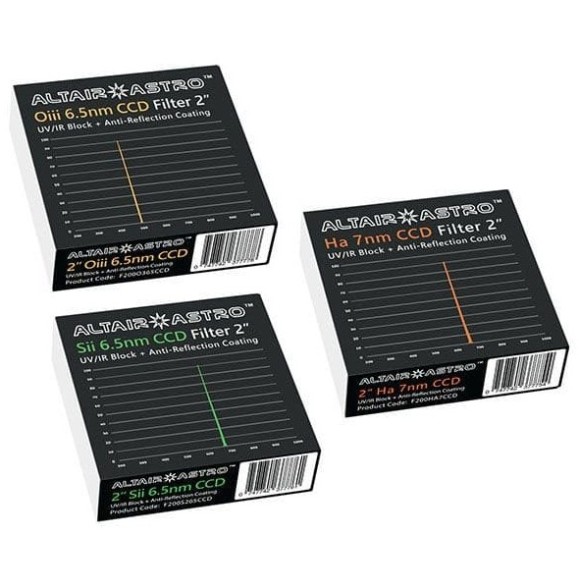 Filtro banda estrecha ALTAIR F200H47NMCCD 2" premium de 7nm Ha