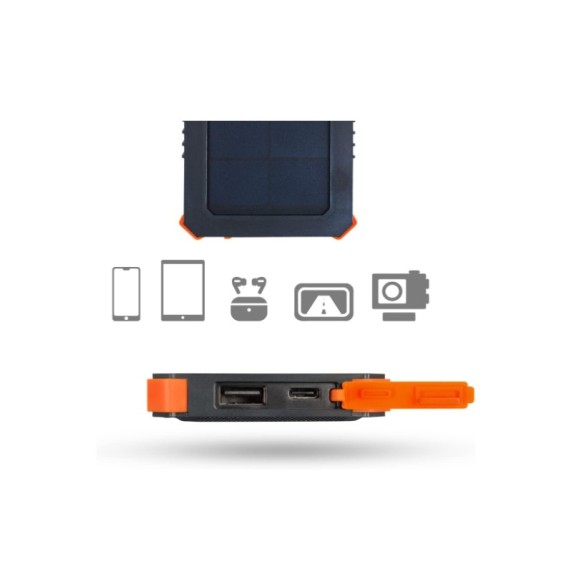 Cargador solar - XTORM Xtreme Solar Cargador 5000 Negro/Naranja