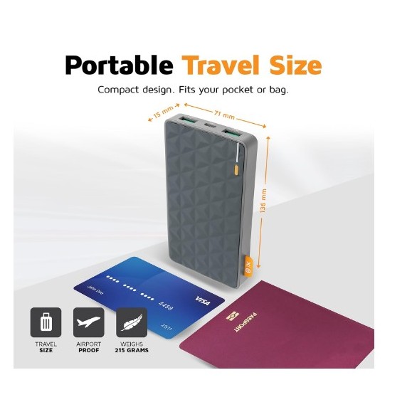 Powerbank - XTORM 20W Fuel Series Power pack 10.000 Gris/Naranja