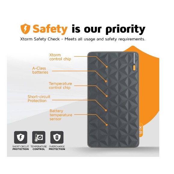 Powerbank - XTORM 20W Fuel Series Power pack 10.000 Gris/Naranja