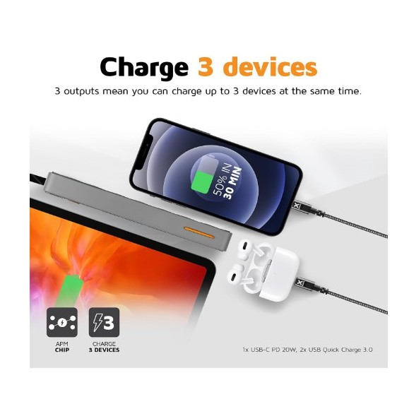 Powerbank - XTORM 20W Fuel Series Power pack 10.000 Gris/Naranja