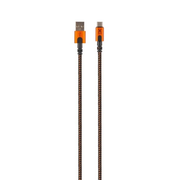 Cable USB a USB-C XTORM Xtreme de 1,5 m Negro/Naranja
