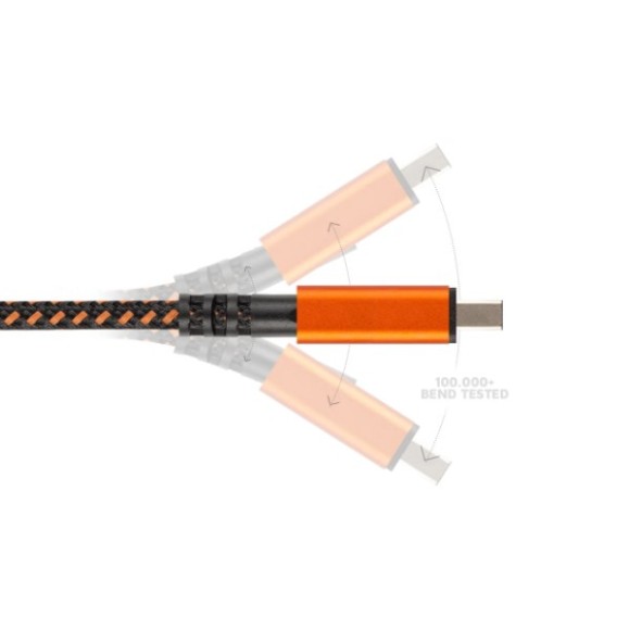 Cable USB a USB-C XTORM Xtreme de 1,5 m Negro/Naranja