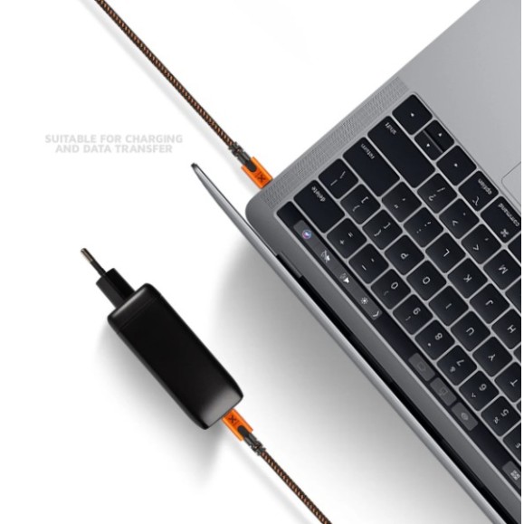 Cable USB a USB-C XTORM Xtreme de 1,5 m Negro/Naranja