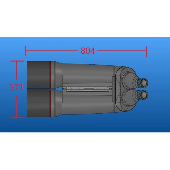 Prismáticos APM 150 mm 45° ED APO con UF30 mm y estuche