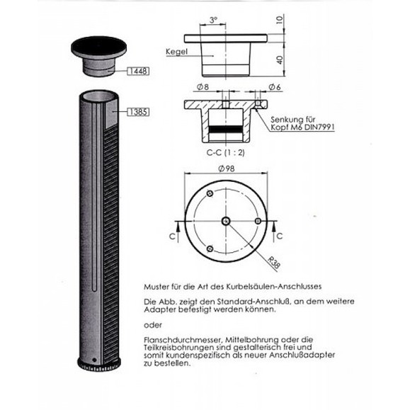 Trípode PLANET K70 Berlebach Columna engranada con bandeja 37 cm + tope de separación