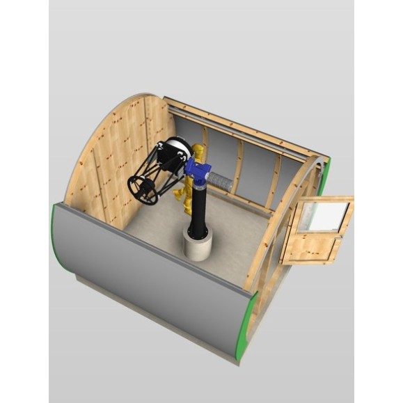 Observatorio de madera con cubierta Clamshell Dome Part Optical modelo GreenLine RC-33