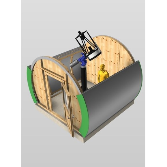 Observatorio de madera con cubierta Clamshell Dome Part Optical modelo GreenLine RC-33