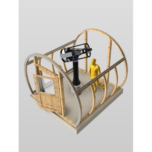Observatorio de madera con cubierta Clamshell Dome Part Optical modelo GreenLine RC-33