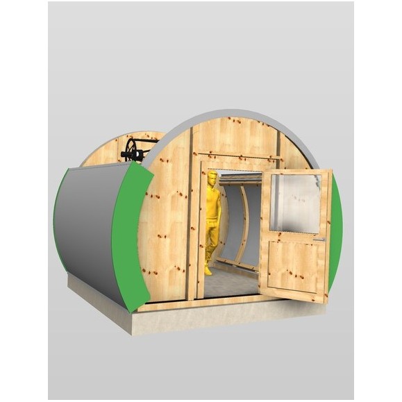 Observatorio de madera con cubierta Clamshell Dome Part Optical modelo GreenLine RC-33