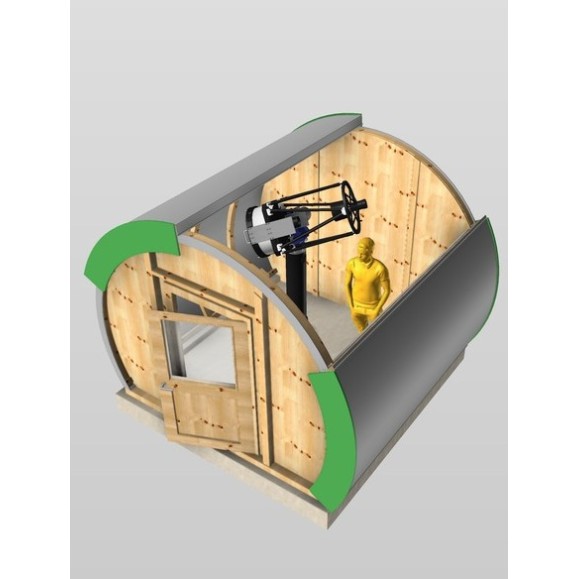 Observatorio de madera con cubierta Clamshell Dome Part Optical modelo GreenLine RC-33