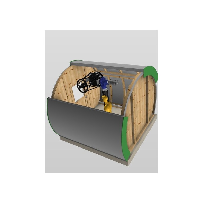 Observatorio de madera con cubierta... Observatorio de madera con cubierta...