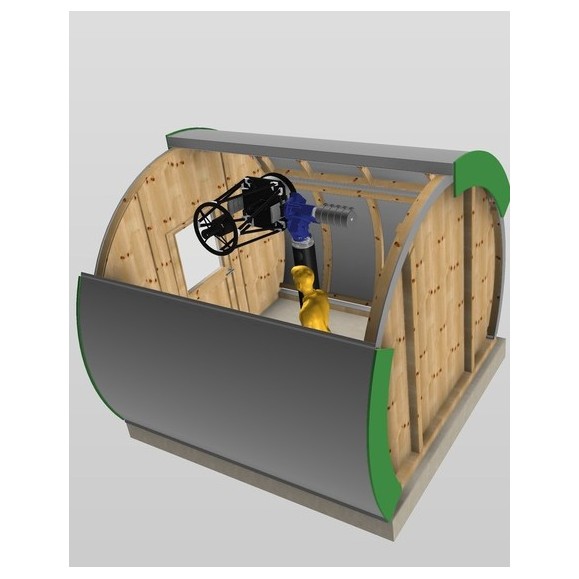 Observatorio de madera con cubierta Clamshell Dome Part Optical modelo GreenLine RC-33