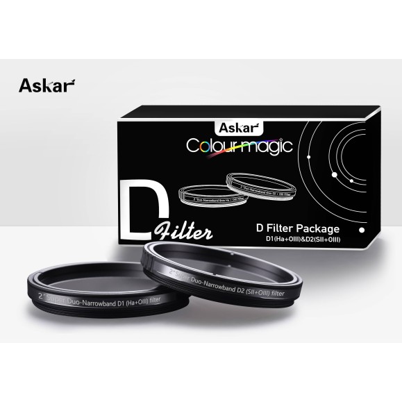 KIT 2 filtros ASKAR Duo banda SUPER D HO - SO 6nm 2" para cámara color