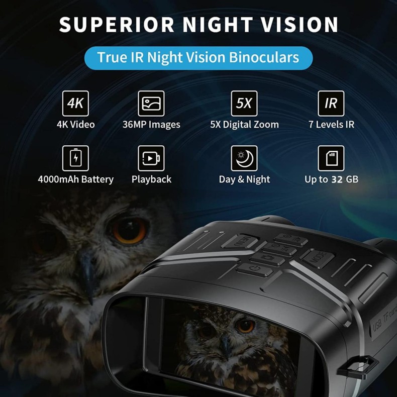 Prismáticos de Visión Nocturna 4K con... Prismáticos de Visión Nocturna 4K con...