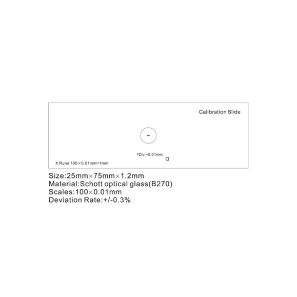 Micrómetro de platina TOUPTEK líneas (X) 1mm/100 Div.x0.01mm