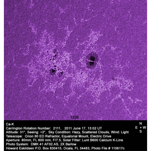 Filtro Ca-K LUNT LS18CaKMDs2 en cilindro prolongador