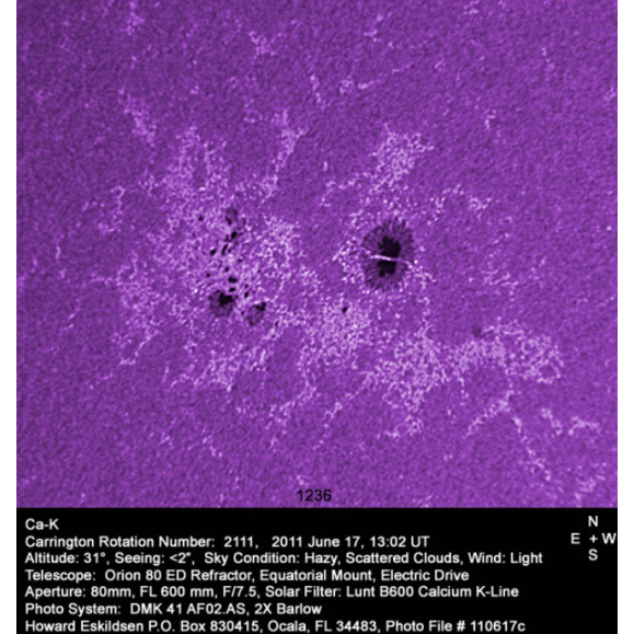 Filtro Ca-K LUNT LS12CaKMDd2 en diagonal de estrella de 90°
