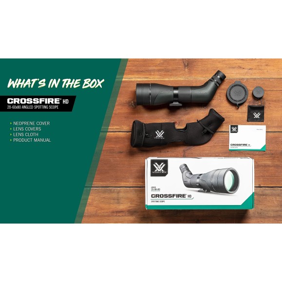 Telescopio terrestre Vortex Crossfire HD 20-60x80 45º