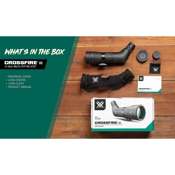 Telescopio terrestre Vortex Crossfire HD 16-48x65  45º