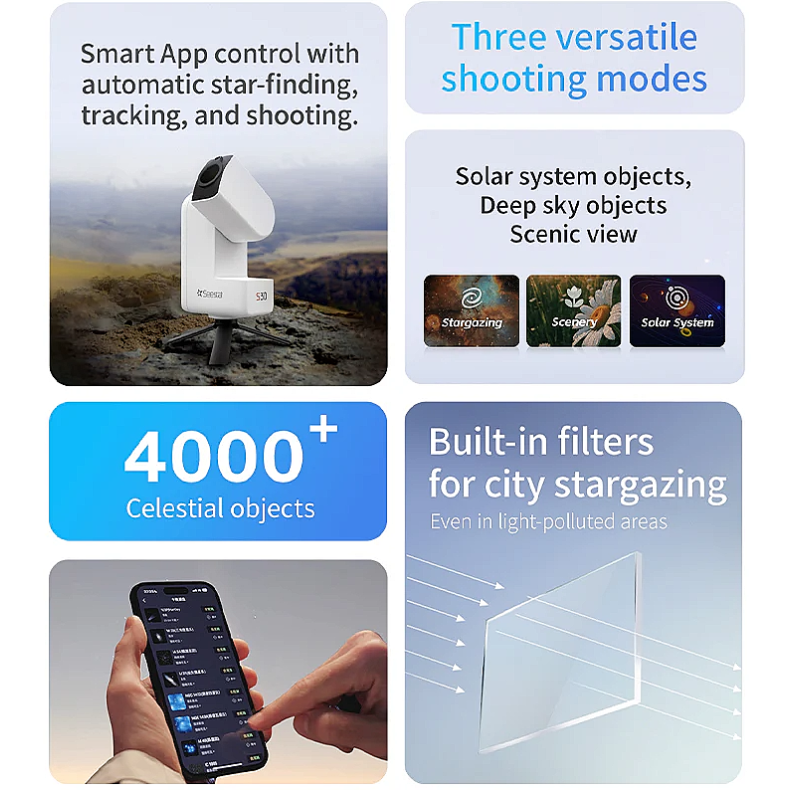 Telescopio/cámara inteligente todo en...