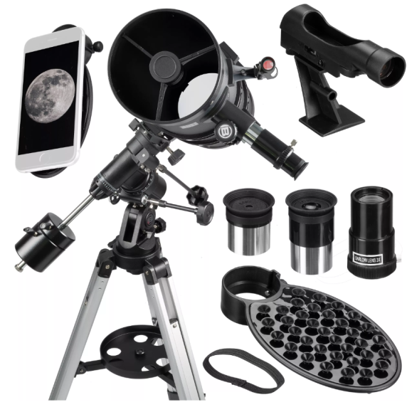 Telescopio Bresser Pollux-II N-150/1400 EQ3 con adaptador para Smartphone Adapter & Filtro Solar 4690900