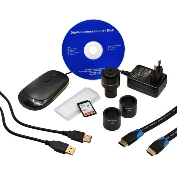 Kit Cámara USB 2.0 microscopía BMS 5 Mp HDMI + WIFI