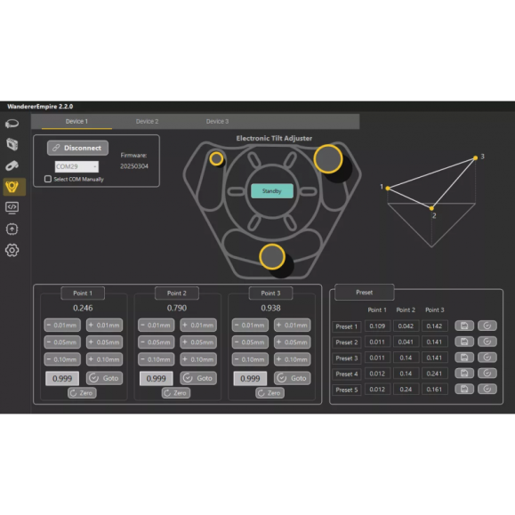 Tilter electrónico M54 Wanderer Astro ETA (Electronic Tilt Adjuster)