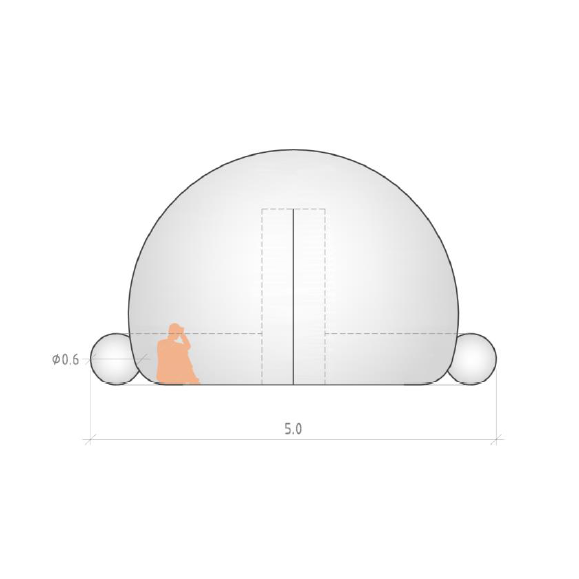 Cúpula hinchable planetario portátil 5m sin decoración