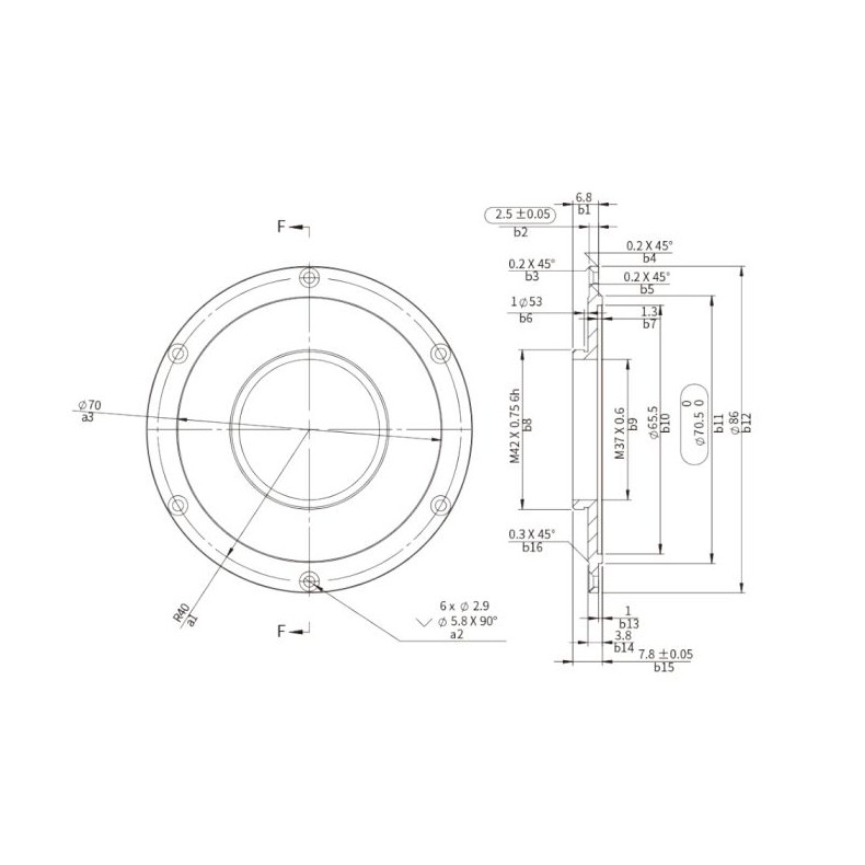 Pletina de adaptación ZWO CAA a M42