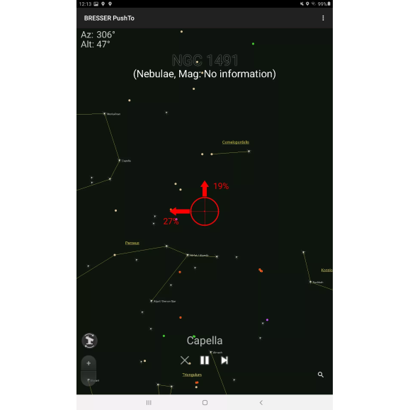 BRESSER PushTo AR-80/400 Smart-Telescopio con trípode
