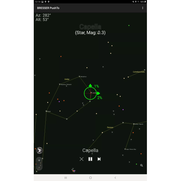 BRESSER PushTo AR-80/400 Smart-Telescopio con trípode
