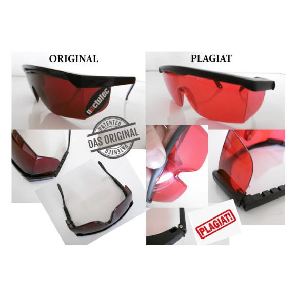 Gafas de adaptación a la oscuridad para astrónomos