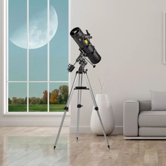 Telescopio Bresser Pollux-II N-150/1400 EQ3 con adaptador para Smartphone Adapter & Filtro Solar