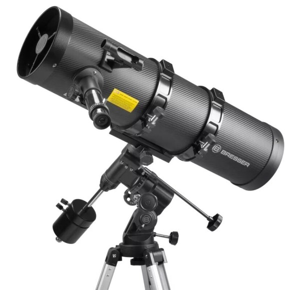 Telescopio Bresser Pollux-II N-150/1400 EQ3 con adaptador para Smartphone Adapter & Filtro Solar