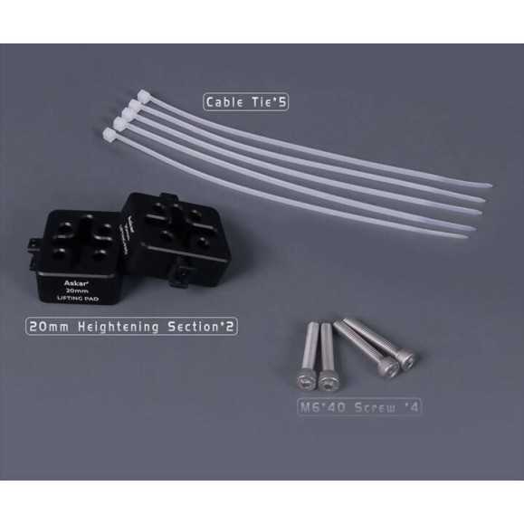 Bloques elevadores o alzas ASKAR para telescopios de la serie SQA