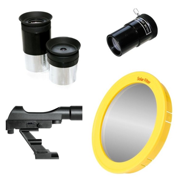 Telescopio BRESSER Pluto 114/500 EQ Telescopio con Adaptador de Cámara de Smartphone