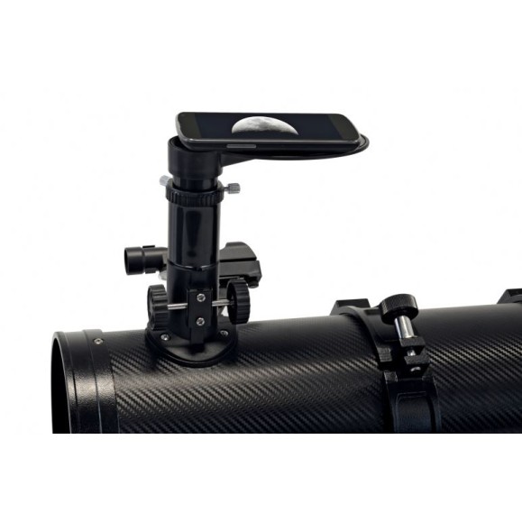 Telescopio BRESSER Pluto 114/500 EQ Telescopio con Adaptador de Cámara de Smartphone