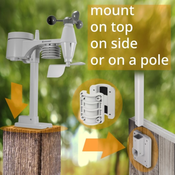 Centro meteorológico BRESSER Comfort 5-en-1 pantalla color negro