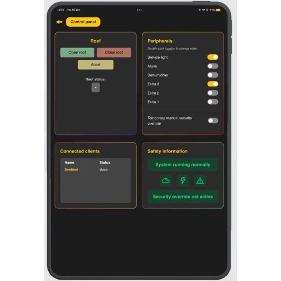 Controlador para Observatorios Compartidos STARLING con DIN Rail Mounting Clip