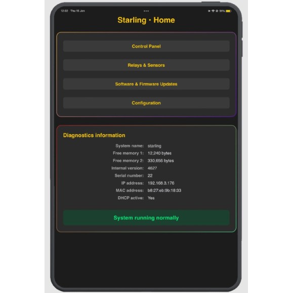 Controlador para Observatorios Compartidos STARLING SIN DIN Rail Mounting Clip