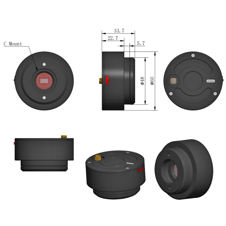Cámara BMS CMOS USB 2.0 de 2 MP con WiFi
